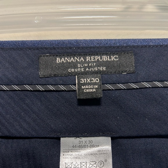 Men’s Banana Republic Navy Pinstriped Suit, 100% Wool, Pant:31x30, Jacket:38S/C - Picture 10 of 12